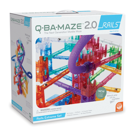 MINDWARE Q-BA-MAZE™ 2.0 Rails Extreme, Marble Maze Building Set, 138 Pieces 13777823